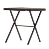Table bistrot pliante carrée Zang - plateau en résine de synthèse - l. 68 x pr. 68 cm - bronze