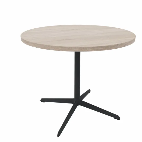 Table Break - Ø 90 cm - plateau stratifié - piétement central époxy ou chromé