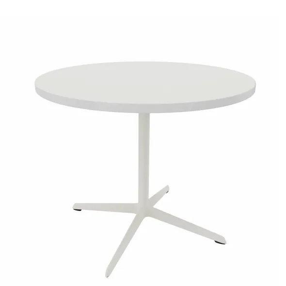Table Break - Ø 90 cm - plateau stratifié - piétement central époxy ou chromé