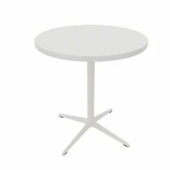 Table Break - Ø 70 cm - plateau stratifié - piétement central époxy ou chromé