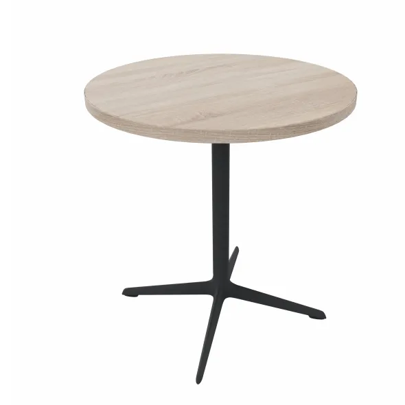 Table Break - Ø 70 cm - plateau stratifié - piétement central époxy ou chromé