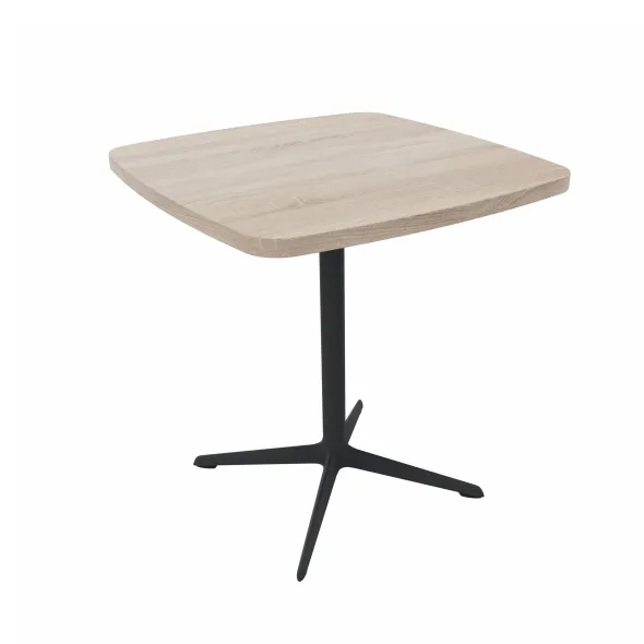 Table Break - 70 x 70 cm - plateau stratifié - piétement central époxy ou chromé