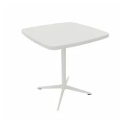 Table Break - 70 x 70 cm - plateau stratifié - piétement central époxy ou chromé