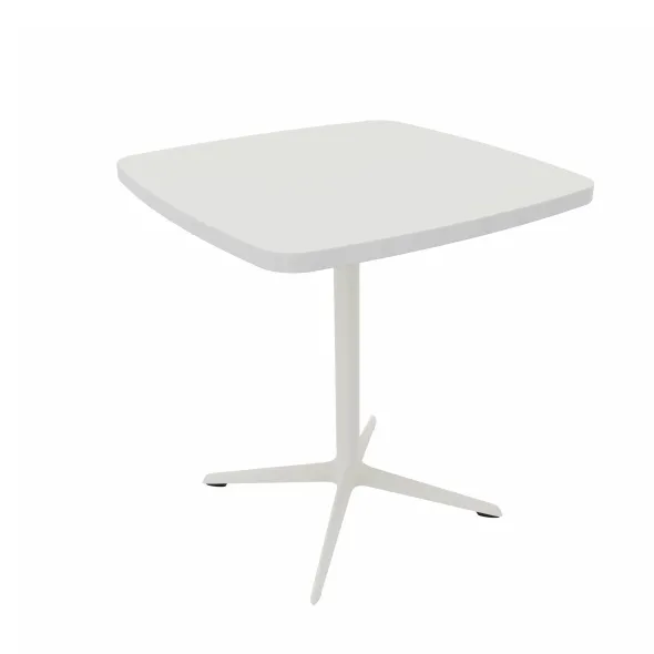 Table Break - 70 x 70 cm - plateau stratifié - piétement central époxy ou chromé