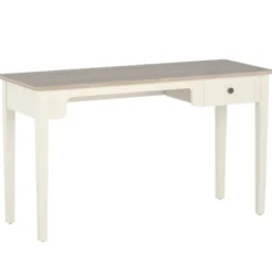 Table bureau Camomille avec tiroir - 134 x 50 cm - plateau stratifié antibactérien chant ABS - structure hêtre massif