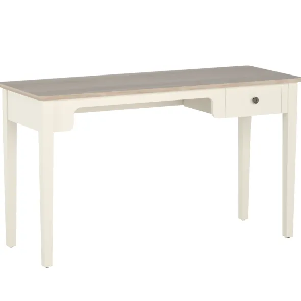 Table bureau Camomille avec tiroir - 134 x 50 cm - plateau stratifié antibactérien chant ABS - structure hêtre massif