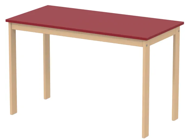 Table bureau rectangulaire - Naya - 120 x 60 cm - structure hêtre verni naturel