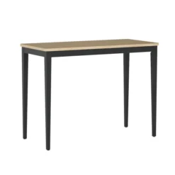Table bureau Valho - 105 x 50 cm - plateau stratifié antibactérien chant ABS - structure hêtre massif