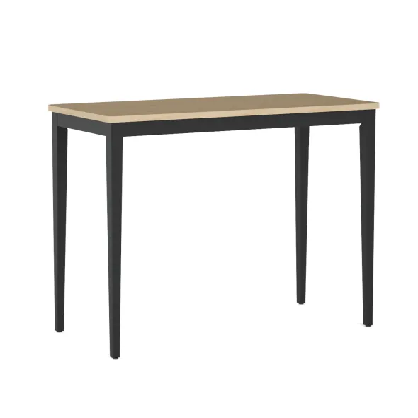 Table bureau Valho - 105 x 50 cm - plateau stratifié antibactérien chant ABS - structure hêtre massif