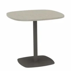 Table carrée angles arrondis Tamaris - 80 x 80 cm - piétement socle carré - stratifié