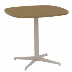Table carrée angles arrondis Tamaris - 80 x 80 cm - piétement croix époxy - stratifié