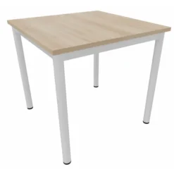 Table carrée Artense - 80 x 80 cm - piétement époxy - plateau stratifié - chant plastique