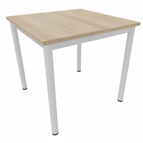 Table carrée Artense - 80 x 80 cm - piétement époxy - plateau stratifié - chant plastique