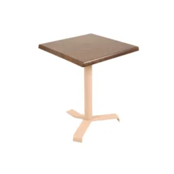 Table carrée rabattable Up - 70 x 70 cm - plateau stratifié moulé