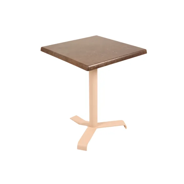 Table carrée rabattable Up - 70 x 70 cm - plateau stratifié moulé