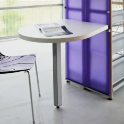 Table de bout de travée double face Magisteo - avec pied carré