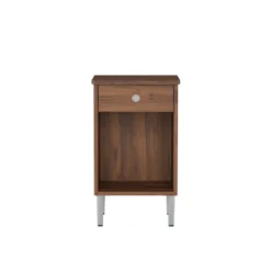 Table de chevet Valho - 43 x 71 x 40 cm - 1 tiroir et 1 niche - pieds hêtre massif