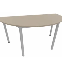Table demi-lune Artense - l. 160 cm - piétement époxy - plateau stratifié - chant plastique