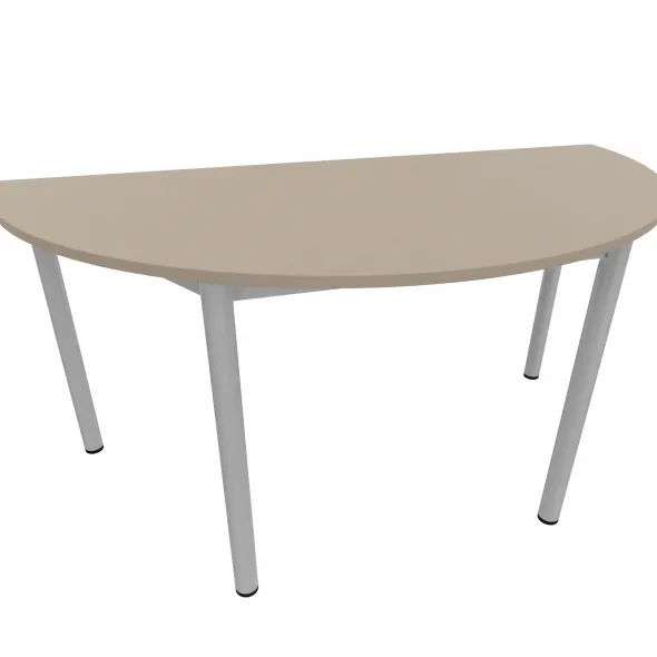 Table demi-lune Artense - l. 160 cm - piétement époxy - plateau stratifié - chant plastique