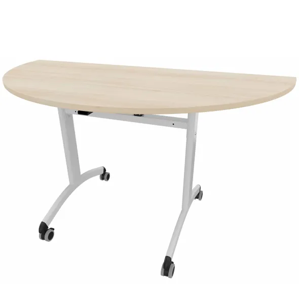 Table demi-lune FT12 - l. 140 cm - piétement époxy - plateau stratifié