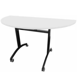 Table demi-lune FT12 - l. 140 cm - piétement époxy - plateau mélaminé