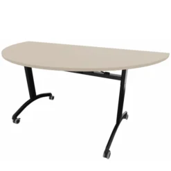 Table demi-lune FT12 - l. 160 cm - piétement époxy - plateau mélaminé