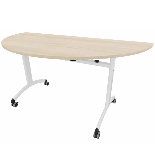 Table demi-lune FT12 - l. 160 cm - piétement époxy - plateau stratifié