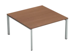 Table de réunion carrée placage bois 6/8 places FrameOne II Manager - l. 140 x pr. 140 cm - piétement arche