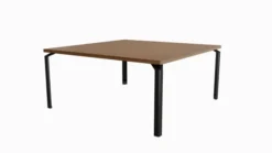 Table de réunion carrée placage bois 8 places Epure Manager - l. 160 x pr. 160 - 4 pieds