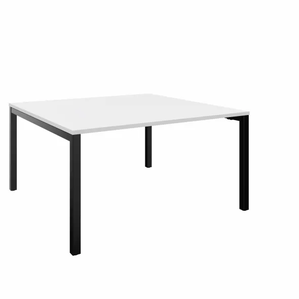 Table de réunion carrée 6/8 places Arial - l. 140 x pr. 140 cm - piétement arche