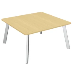 Table de réunion carrée 6 places Fusion - 140 x 140 cm - 4 pieds
