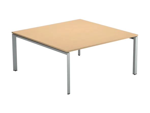 Table de réunion carrée 8 places FrameOne II - l. 160 x pr. 160 cm - piétement arche
