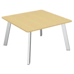 Table de réunion carrée 6 places Fusion - 120 x 120 cm - 4 pieds