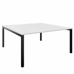 Table de réunion carrée 8 places - l. 160 x pr. 160 cm - piétement arche
