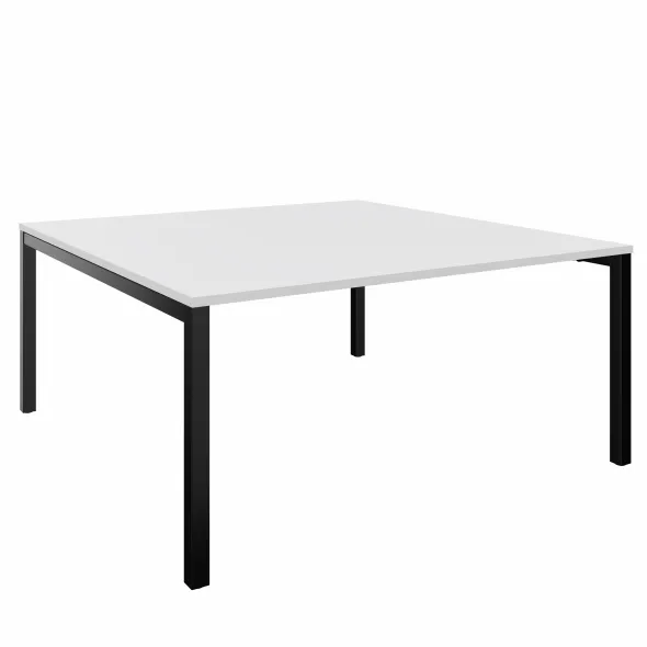 Table de réunion carrée 8 places - l. 160 x pr. 160 cm - piétement arche