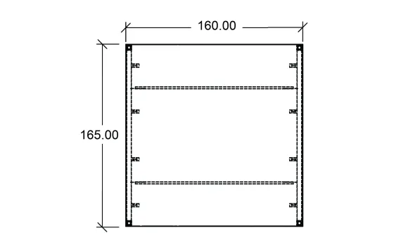 Table de réunion carrée 8 places - l. 160 x pr. 160 cm - piétement arche