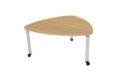 Table de réunion diamant 6 places Epure - l. 148,7 x pr. 145,5 cm - 3 pieds mobiles réglables en hauteur