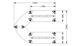 Table de réunion en U 8 places Evidence - 10 pieds - l. 256 x pr. 200 cm