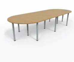 Table de réunion oblongue 12 places Corial - l. 368 x pr. 136 cm - 11 pieds