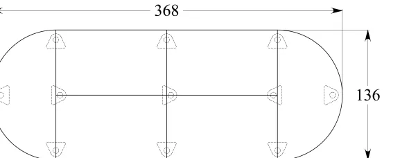 Table de réunion oblongue 12 places Corial - l. 368 x pr. 136 cm - 11 pieds