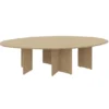 Table de réunion ovale 10 places Majesty - l. 280 x pr. 140 cm - pieds croix