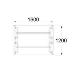Table de réunion rectangulaire placage bois 8 places FrameOne II Manager - l. 160 x pr. 120 cm - piétement arche