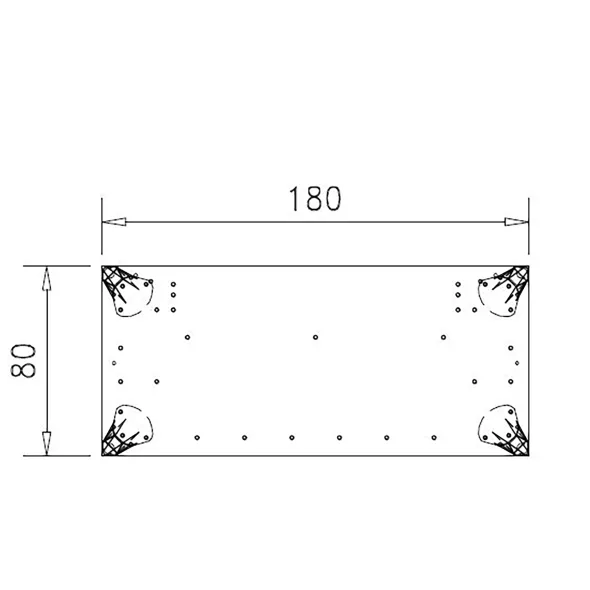 Table de réunion rectangulaire 6 places Epure - l. 180 x pr. 80 cm - 4 pieds