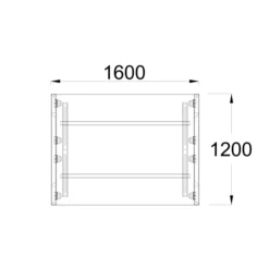 Table de réunion rectangulaire 8 places FrameOne II - l. 160 x pr. 120 cm - piétement arche
