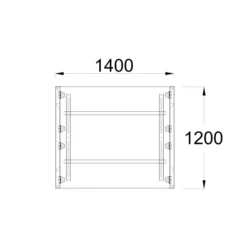 Table de réunion rectangulaire 4/6 places FrameOne II - l. 140 x pr. 120 cm - piétement arche