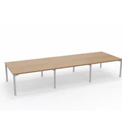 Table de réunion rectangulaire 16 places Alliance - 420 x 140 cm - piétement époxy - plateau mélaminé