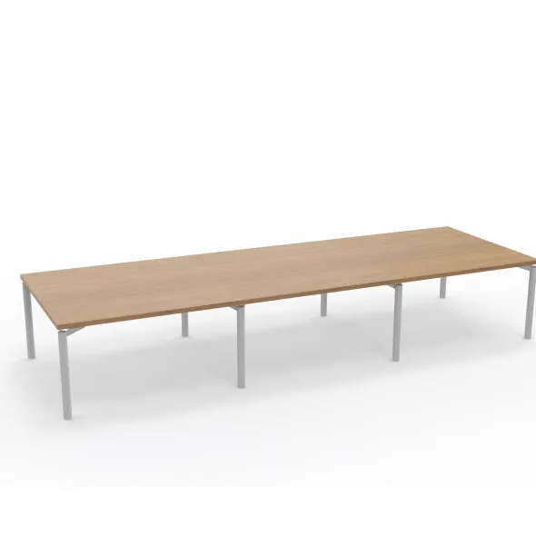 Table de réunion rectangulaire 16 places Alliance - 420 x 140 cm - piétement époxy - plateau mélaminé