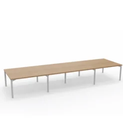 Table de réunion rectangulaire 18 places Alliance - 490 x 140 cm - piétement époxy - plateau mélaminé