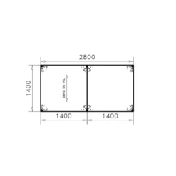 Table de réunion rectangulaire 12 places Alliance - 280 x 140 cm - piétement chrome - plateau ébénisterie