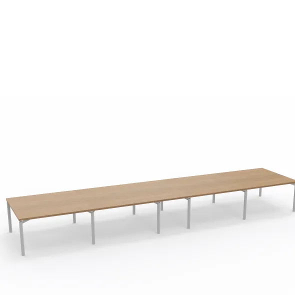 Table de réunion rectangulaire 22 places Alliance - 630 x 140 cm - piétement époxy - plateau mélaminé